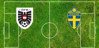 Alineaciones Austria-Suecia