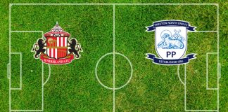 Alineaciones Sunderland-Preston