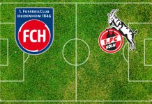 Alineaciones 1. FC Heidenheim-FC Colonia